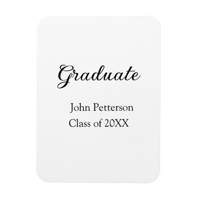 Graduate class of 20XX simple minimal graduation m Magnet (Vertical)