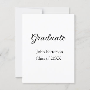 Graduate class of 20XX simple minimal graduation m Postcard