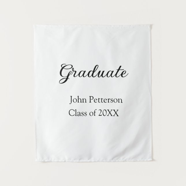 Graduate class of 20XX simple minimal graduation m Tapestry (Front)