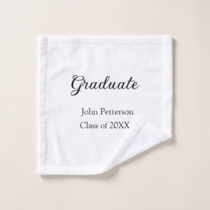 Graduate class of 20XX simple minimal graduation m Wash Cloth