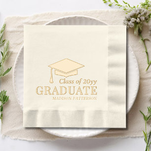 Graduate Class of Personalised Name Graduation Foil Napkins