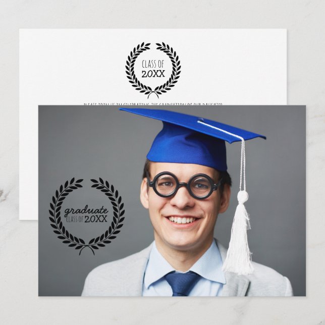 Graduate Class of Photo Invitations (Front/Back)