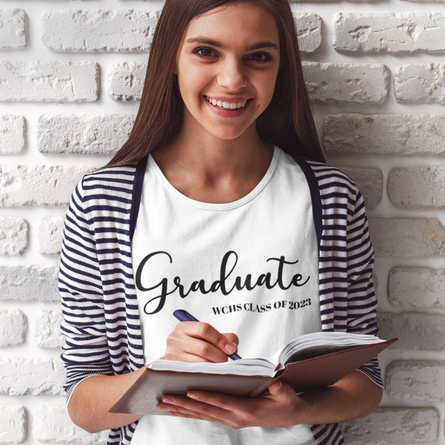 Graduate Class Of Simple Script T-Shirt (Creator Uploaded)