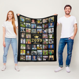 Graduate Class Year 44 Photo Memory Keepsake Fleece Blanket