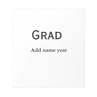 graduate congrats add name class of year notepad