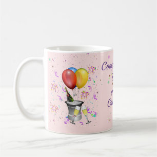 Graduate Congratulations Celebration Pink Coffee Mug