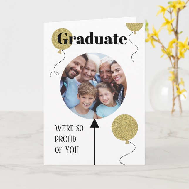 Graduate Congratulations from Us Photo Card (Yellow Flower)