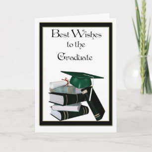 Graduate Congratulations Green Cap Card