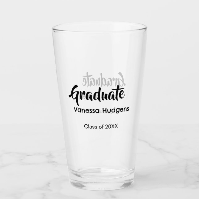Graduate congratulations name date year class univ glass (Front)