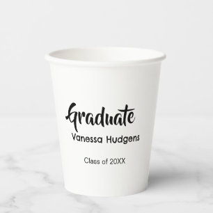 Graduate congratulations name date year class univ paper cups