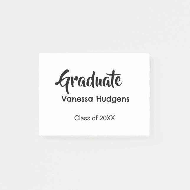 Graduate congratulations name date year class univ post-it notes (Front)