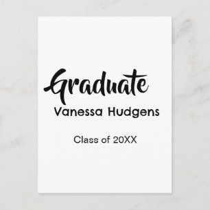 Graduate congratulations name date year class univ postcard
