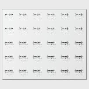 Graduate congratulations name date year class univ wrapping paper
