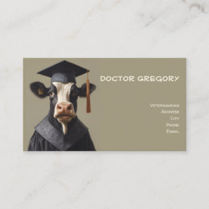 Graduate Cow Business Card