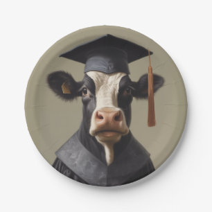 Graduate Cow Paper Plate
