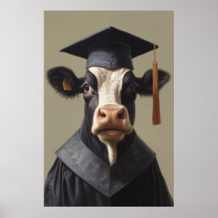Graduate Cow Poster