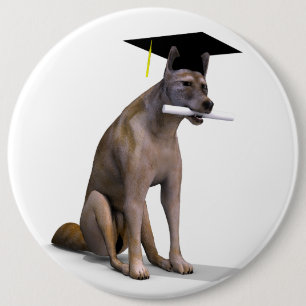 Graduate Coyote 6 Cm Round Badge
