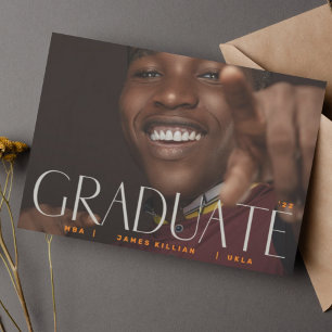 GRADUATE Custom Modern College Photo Announcement