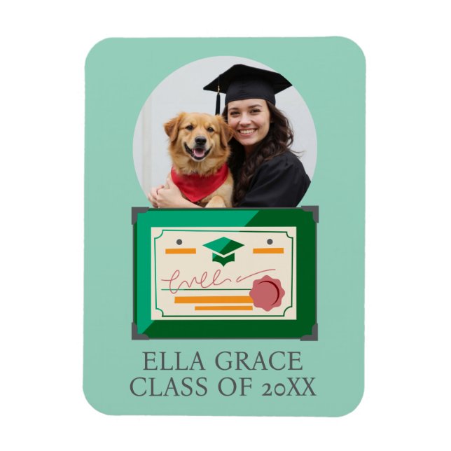 Graduate Custom Photo Graduation Frame Magnet (Vertical)