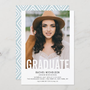 Graduate Cutout Photo Graduation Party Invitation