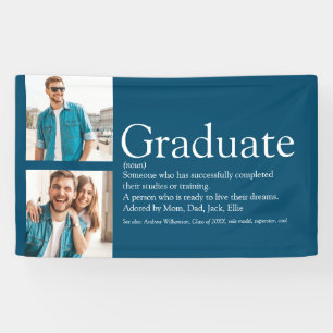 Graduate Definition 2 Photo Modern Blue Banner