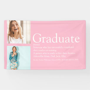 Graduate Definition 2 Photo Modern Pink Banner