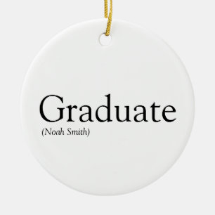 Graduate Definition Modern Black And White Ceramic Tree Decoration