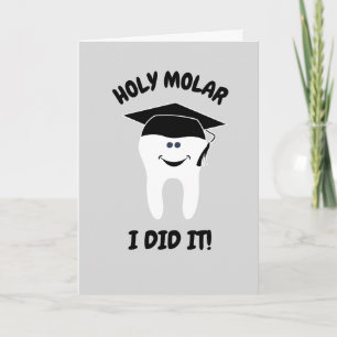 Graduate Dentist Holy Molar I Did It Funny Holiday Card