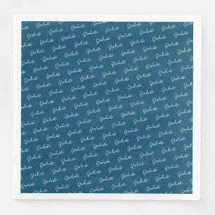 Graduate Dinner Napkin Teal - HAMbyWG