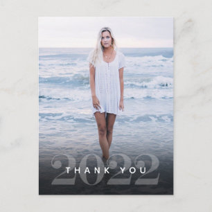 Graduate Elegance Thank You Postcard