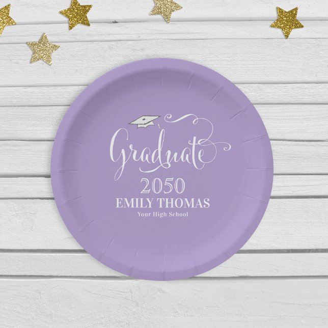 Graduate Elegant Modern Trendy Simple Class Of Paper Plate (Creator Uploaded)