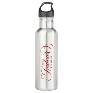 Graduate Elegant Red Script Typography 710 Ml Water Bottle
