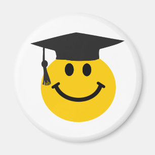 Graduate face with graduation hat magnet