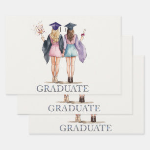 Graduate Friends Wrapping Paper Sheet