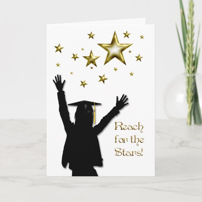 Graduate Girl Stars Card (Front)