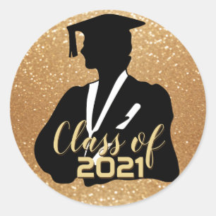 Graduate Girl Student - Class of 20XX Classic Round Sticker