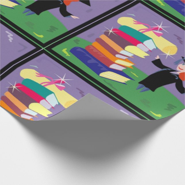 Graduate Girl Wrapping Paper (Corner)