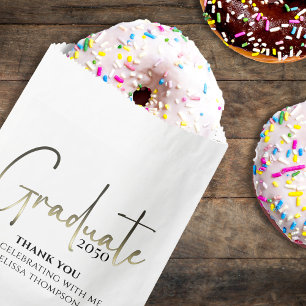 Graduate Gold Grad Minimalist Simple Thank You  Favour Bags