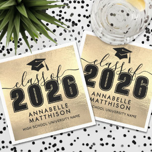 Graduate Gold Graduation Napkin