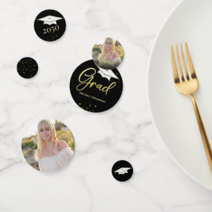 Graduate Grad Typography Graduation Photo Simple Confetti