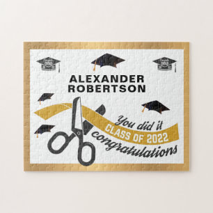 Graduate Graduation Class of 2022 Fun Custom Jigsaw Puzzle