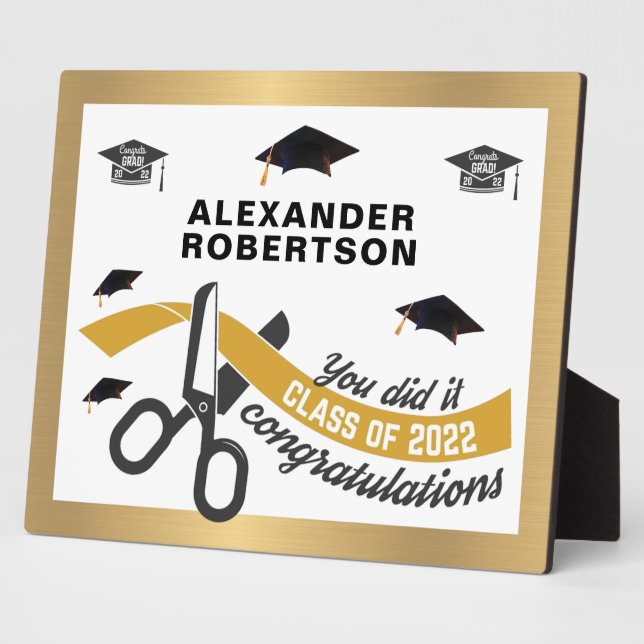 Graduate Graduation Class of 2022 Grad Custom  Plaque (Side)