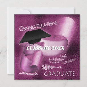Graduate graduation class of elegant invitation