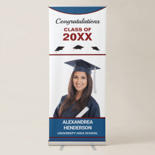 Graduate Graduation Class Photo Congratulations Retractable Banner