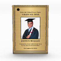 Graduate Graduation College School Gold Custom 