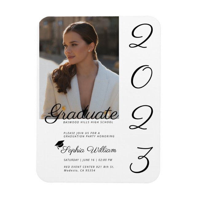 GRADUATE - GRADUATION INVITATION MAGNET (Vertical)