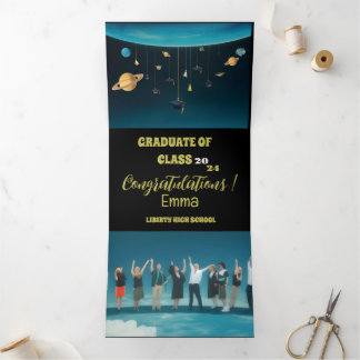 Graduate Graduation Tri-Fold Invitation