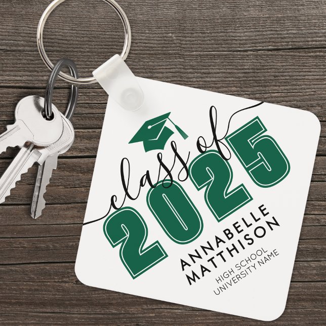 Graduate Green Graduation Key Ring (Graduate Green Graduation keychain)