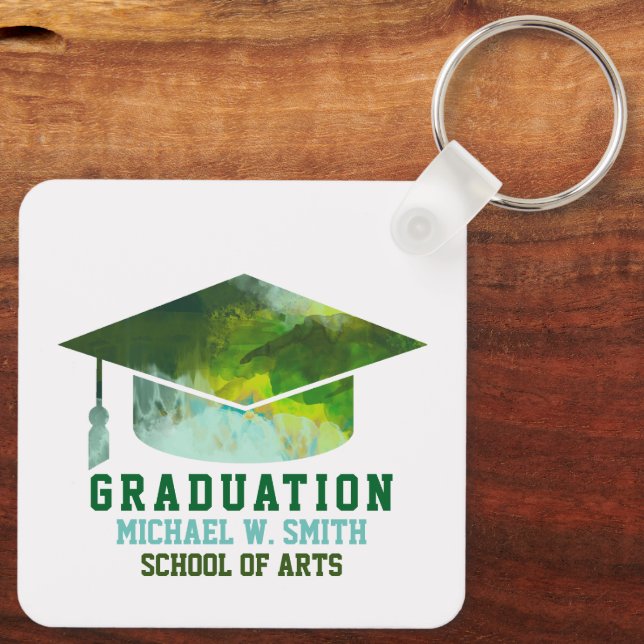 Graduate Green  Key Ring (Back)