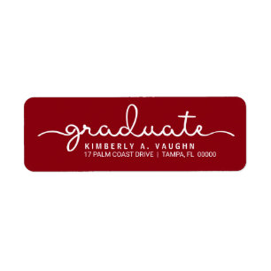 Graduate Hand Lettered Script DIY School Colours